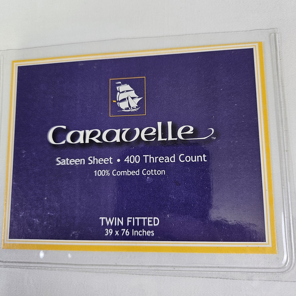 $265 Caravelle Sateen Cotton 400TC Luxury White Twin Sheet Set European Bedding - Picture 4 of 13